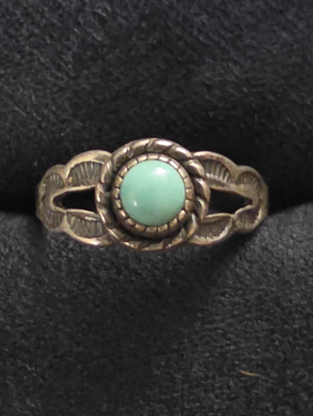 Sterling Silver Bell Trading Post Turquoise Ring (Vintage)